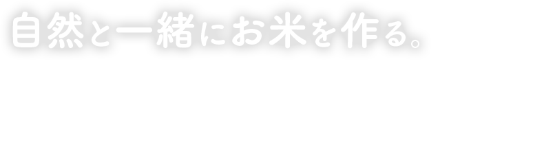 自然と一緒にお米を作る。